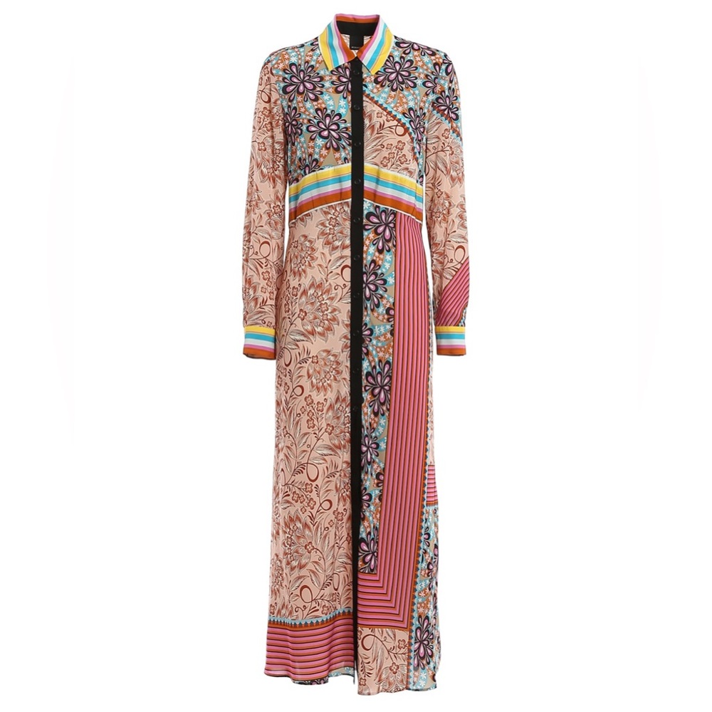 Pinko Long Sleeve Floral Patchwork Dress
